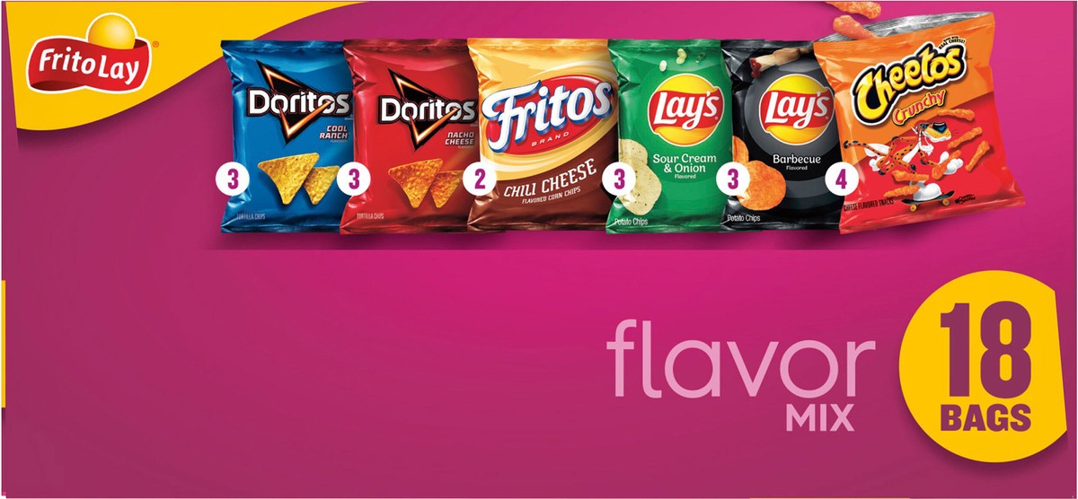 slide 9 of 15, Frito-Lay Snacks Flavor Mix Variety Packs 1 Oz, 18 Count, 18 ct