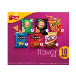 Frito-Lay Snacks Flavor Mix Variety Packs 1 Oz, 18 Count