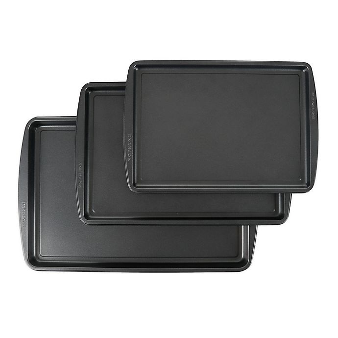 slide 1 of 8, Simply Essential Nonstick Jelly Roll Pans Set, 3 ct