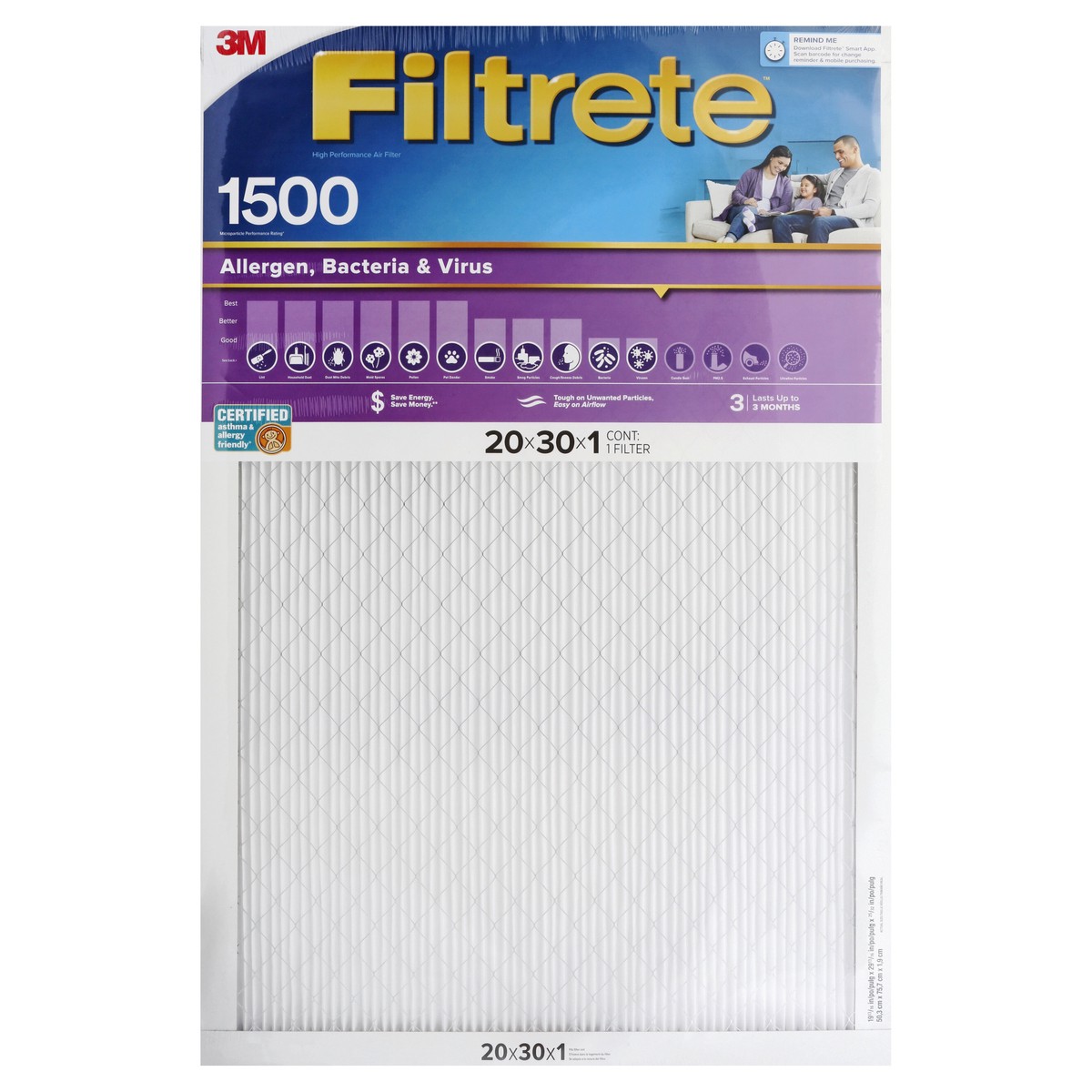 slide 2 of 8, 3M Air Filter 1 ea, 1 ct