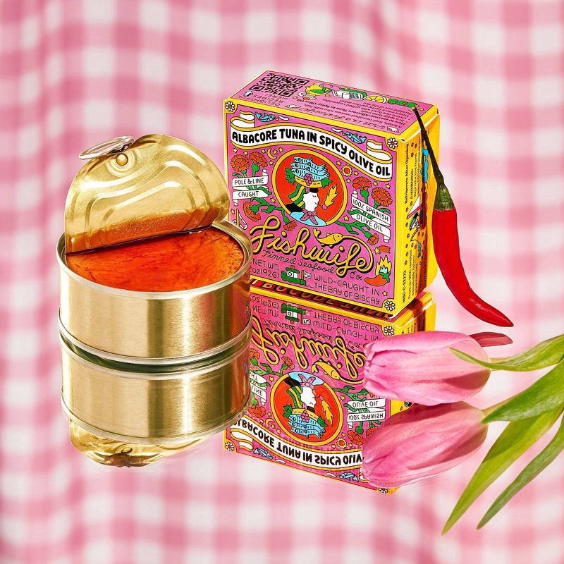 slide 2 of 5, Fishwife Albacore Tuna in Spicy Olive Oil 3.2 oz, 3.2 oz