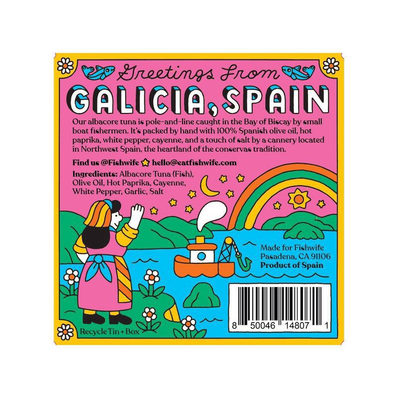 slide 5 of 5, Fishwife Albacore Tuna in Spicy Olive Oil 3.2 oz, 3.2 oz