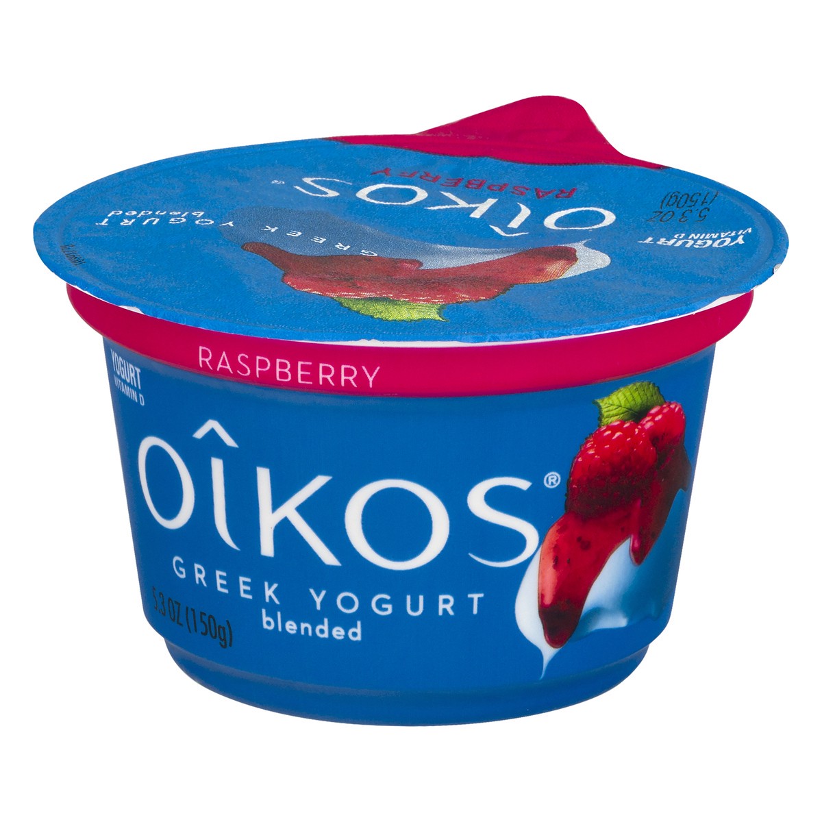 slide 3 of 10, Oikos Whole Milk Raspberry Greek Yogurt, 5.3 Oz., 5.3 oz