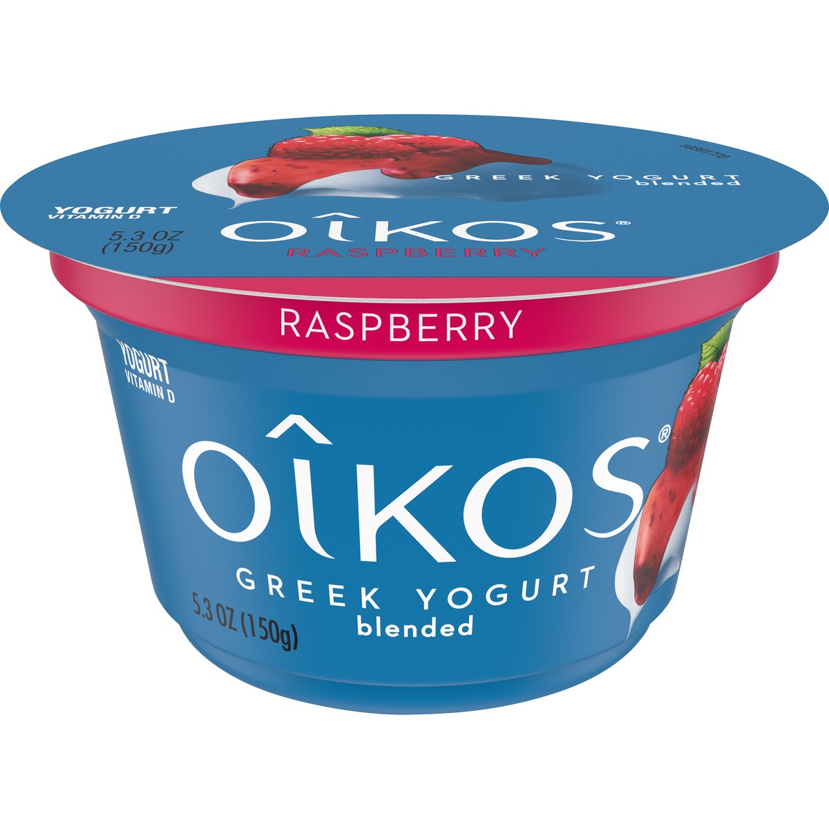 slide 1 of 10, Oikos Whole Milk Raspberry Greek Yogurt, 5.3 Oz., 5.3 oz