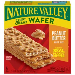 Nature Valley Wafer Bars, Peanut Butter, Snack Bars, 5 Bars, 6.5 OZ