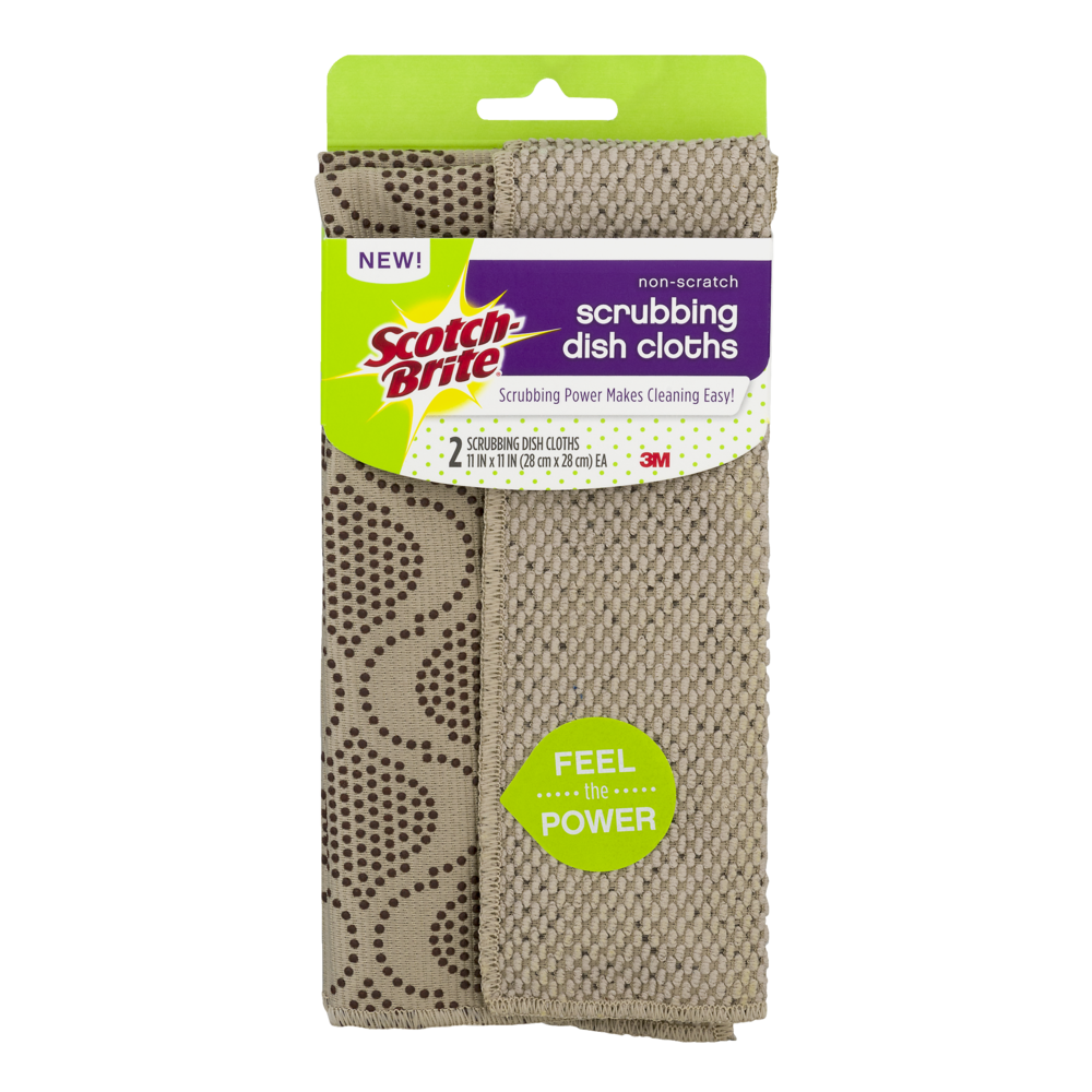 slide 1 of 1, Scotch-Brite Non-Scratch Scrubbing Dish Cloths Navy, 2 ct