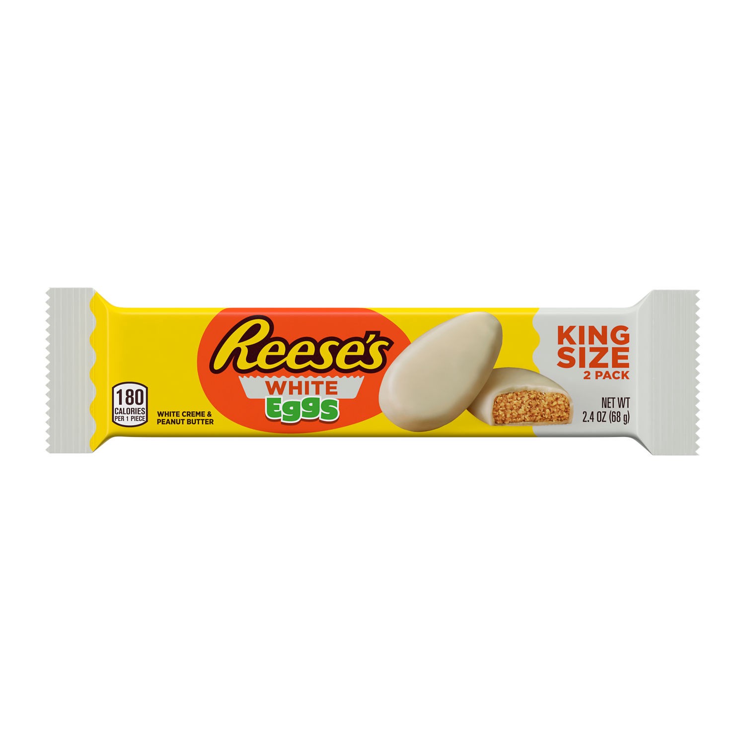 slide 1 of 7, Reese's White Creme Peanut Butter Eggs, 2.4 oz