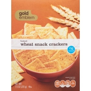 slide 1 of 1, CVS Gold Emblem Gold Emblem Baked Wheat Snack Crackers, 7.5 oz