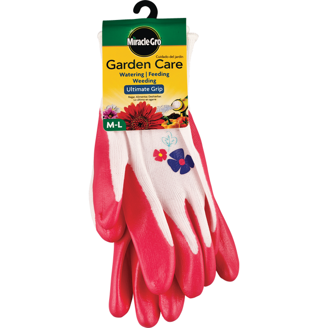 slide 1 of 1, Miracle-Gro Miracle Gro Nitrile Dipped Glove - Medium/Large, MED/LG