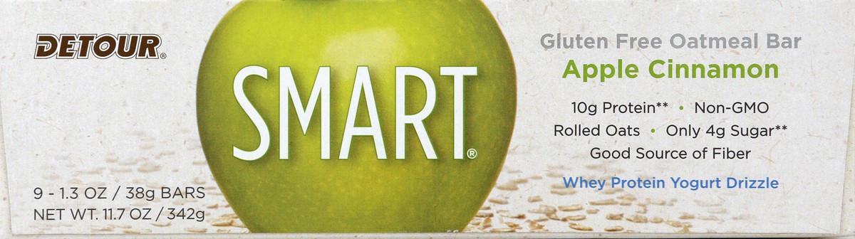 slide 4 of 6, Detour Smart Apple Cinnamon Whole Grain Oatmeal Bar, 1.3 oz