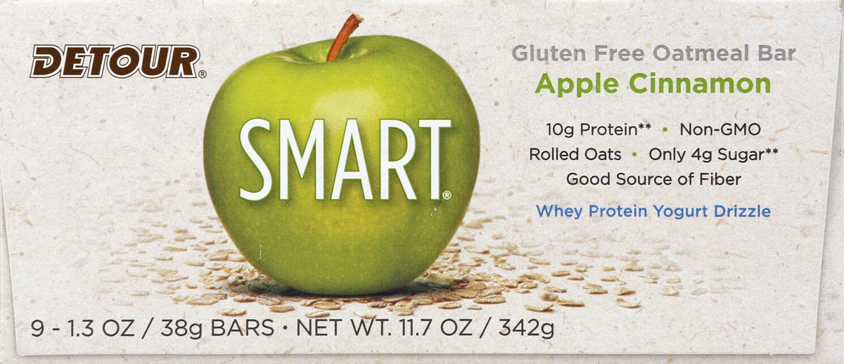 slide 2 of 6, Detour Smart Apple Cinnamon Whole Grain Oatmeal Bar, 1.3 oz