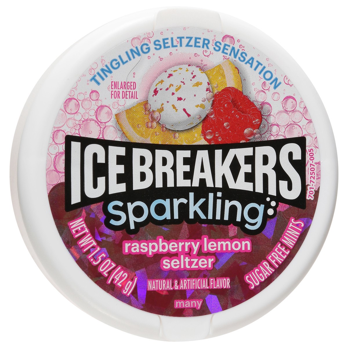 slide 9 of 13, Ice Breakers Sparkling Sugar Free Raspberry Lemon Seltzer Mints 1.5 oz, 1.5 oz