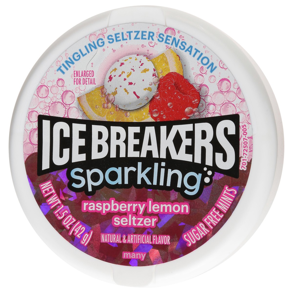 slide 7 of 13, Ice Breakers Sparkling Sugar Free Raspberry Lemon Seltzer Mints 1.5 oz, 1.5 oz