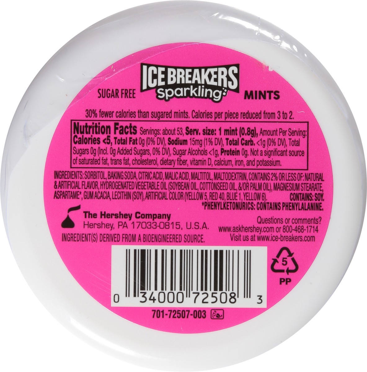 slide 3 of 13, Ice Breakers Sparkling Sugar Free Raspberry Lemon Seltzer Mints 1.5 oz, 1.5 oz