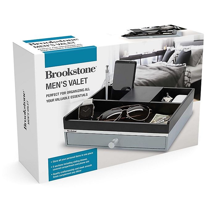 slide 2 of 2, Brookstone Men's Valet Tray - Black, 1 ct