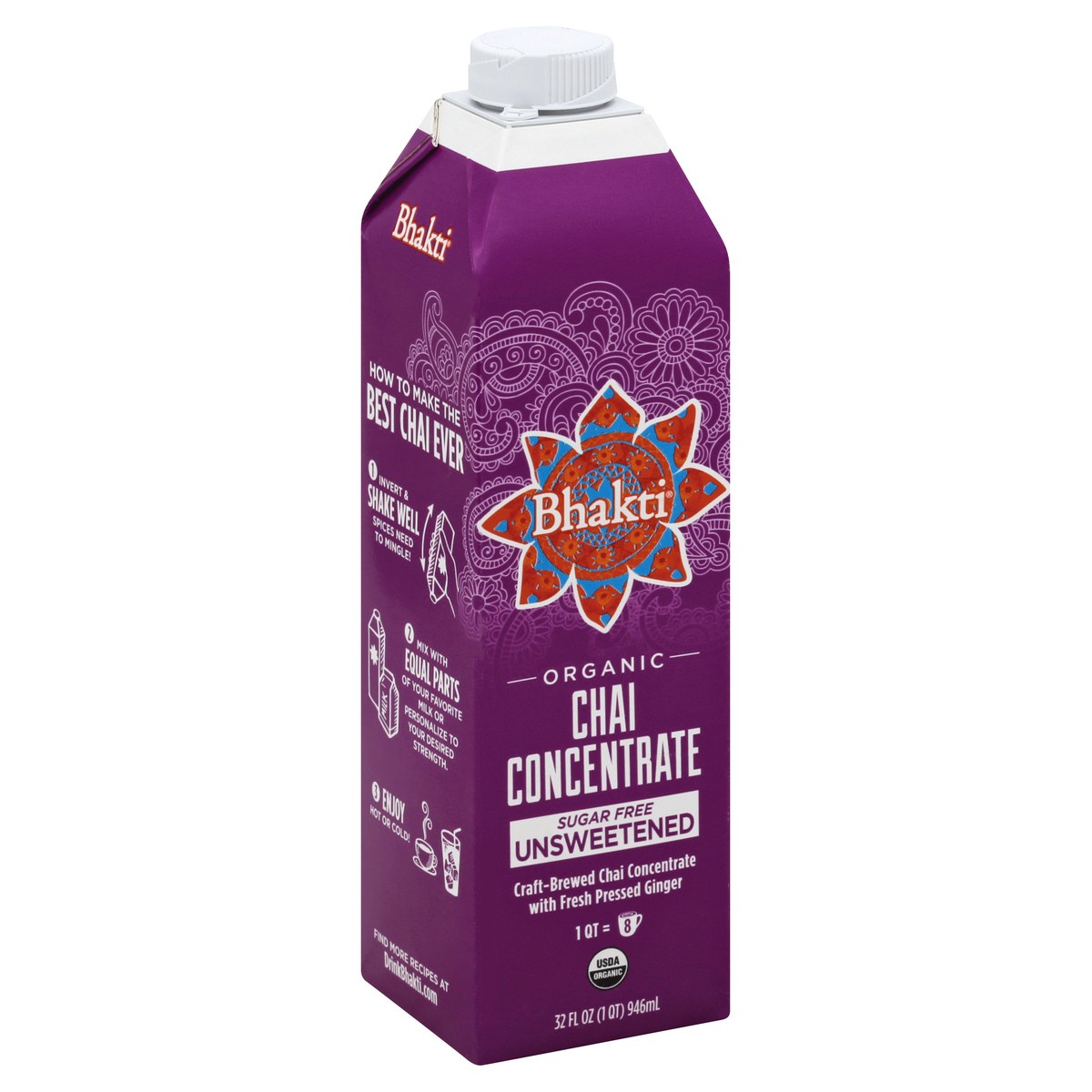 slide 4 of 5, Bhakti Chai Concentrate - 32 oz, 1 oz