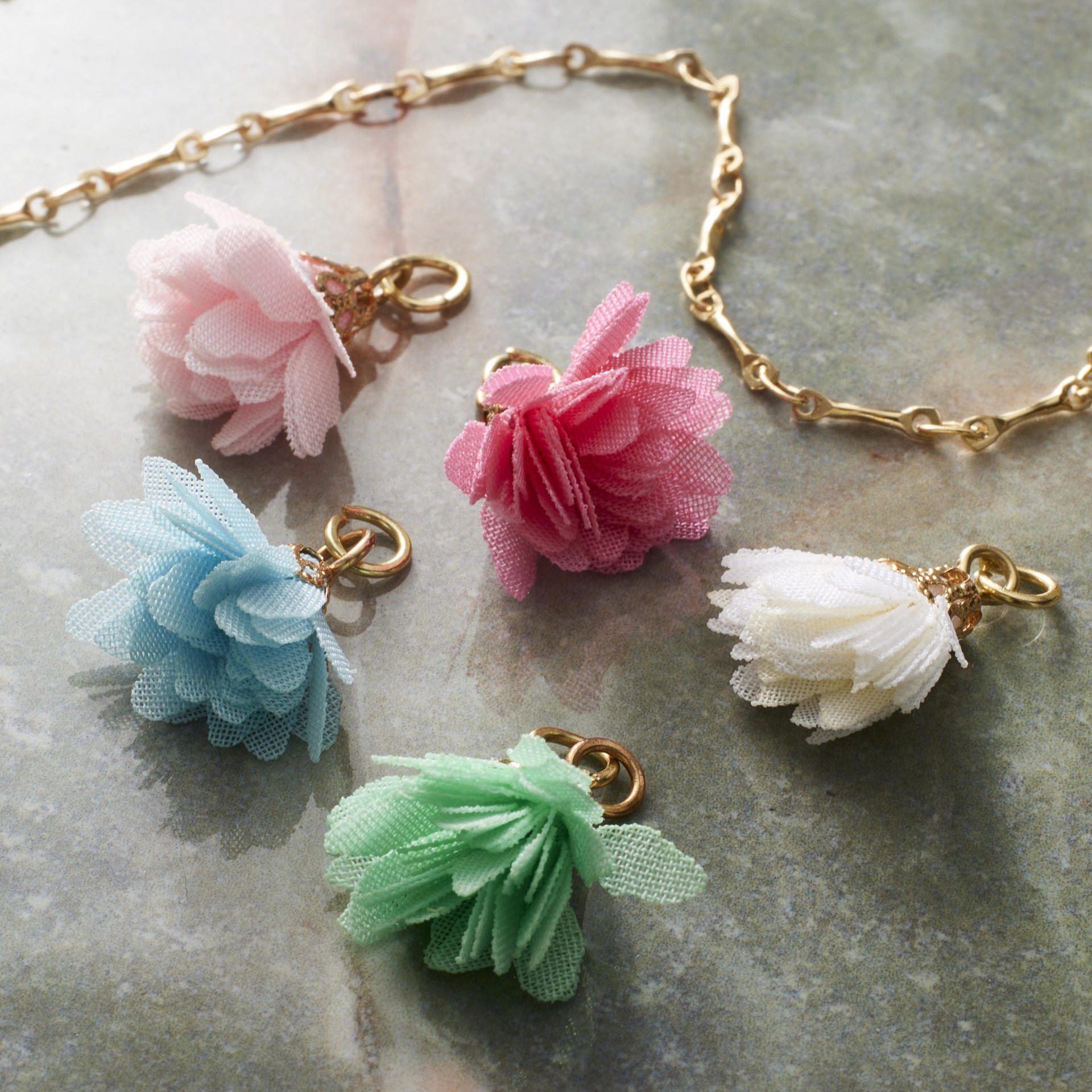 slide 5 of 5, Mixed Petal Tassel Charm Set By Bead Landing, 5mm x 19mm