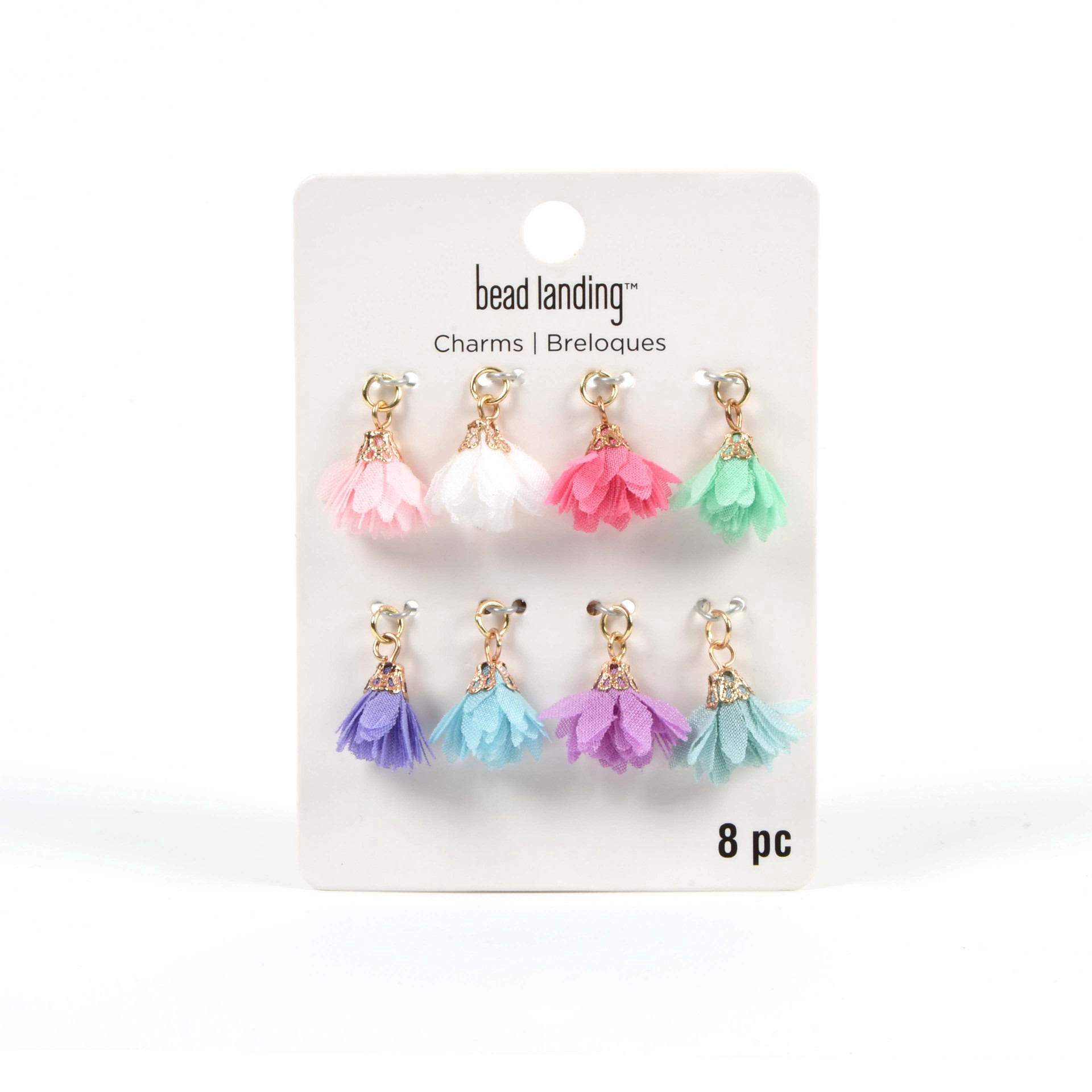 slide 3 of 5, Mixed Petal Tassel Charm Set By Bead Landing, 5mm x 19mm