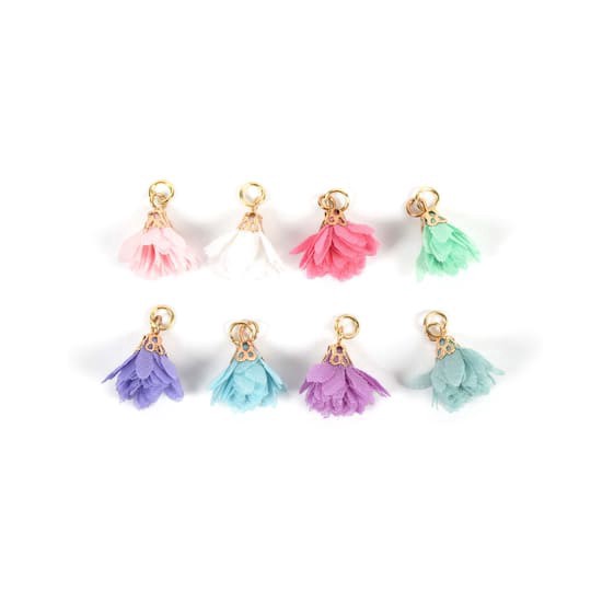 slide 1 of 5, Mixed Petal Tassel Charm Set By Bead Landing, 5mm x 19mm