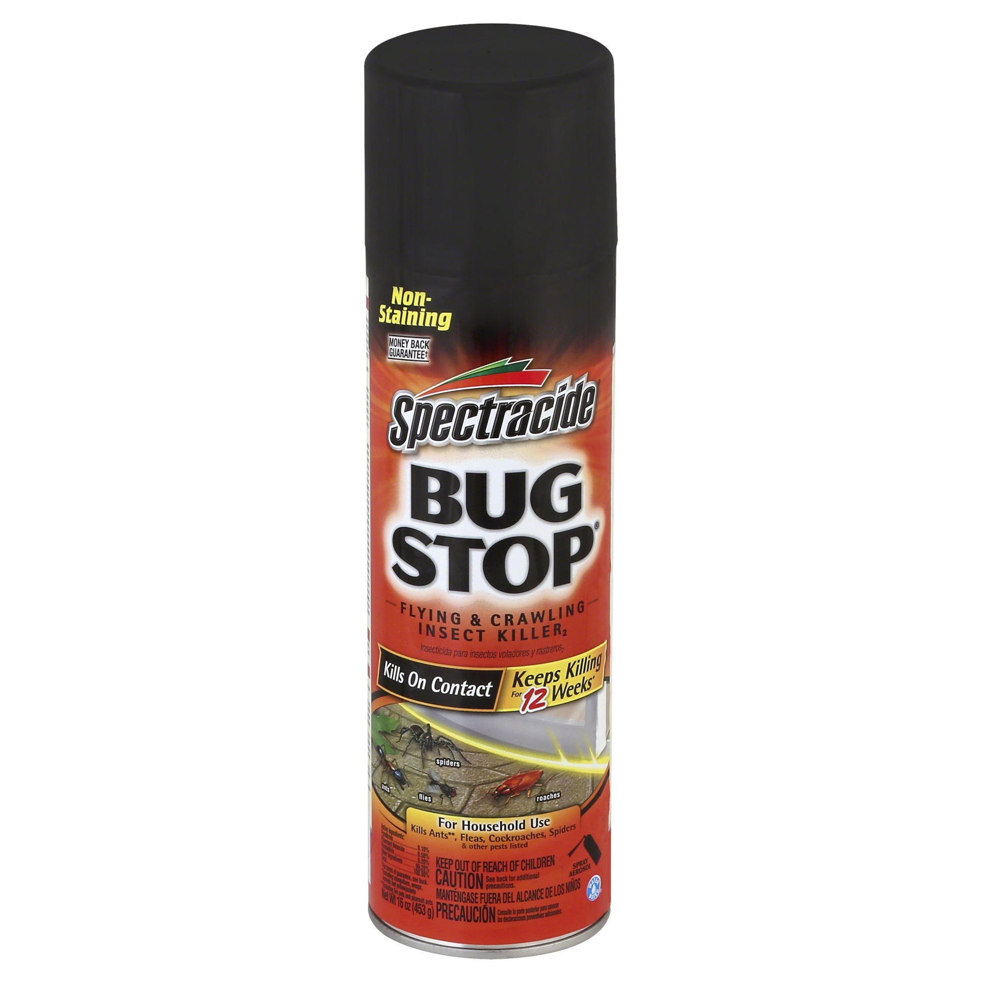 slide 1 of 1, Spectracide Bug Stop Flying & Crawling Insect KillerAerosol, 16 oz