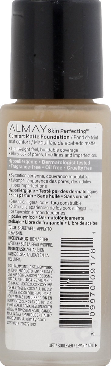 slide 3 of 9, Almay Skin Perfecting Foundation Comfort Matte Warm Tan - 1 Fl. Oz., 1 fl oz