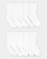 Carter's Carters Boys 10-Pack Crew Socks White 4-7