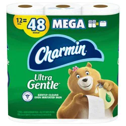 Charmin Ultra Gentle Toilet Paper, 12 Mega Rolls, 286 Sheets Per Roll