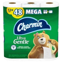 Charmin Ultra Gentle Toilet Paper, 12 Mega Rolls, 286 Sheets Per Roll