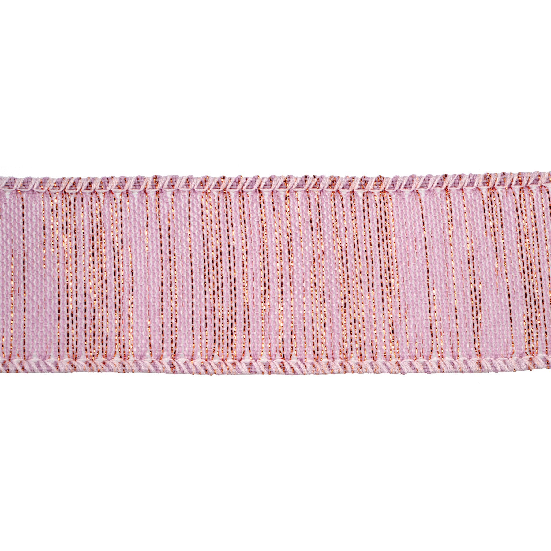 slide 2 of 3, 1.5" X 30ft. Blush & Gold Wired Ribbon By Celebrate It, 1.5 in x 30 ft