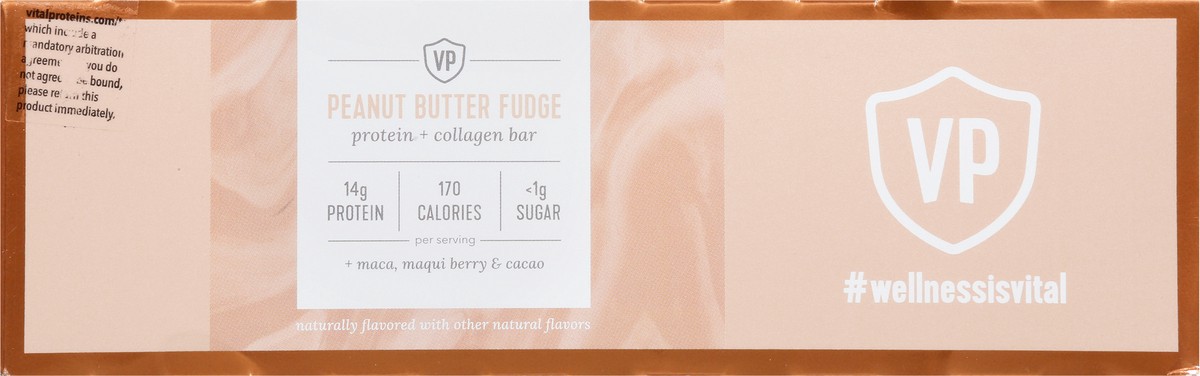 slide 13 of 13, Vital Proteins & Jennifer Aniston Peanut Butter Fudge Protein + Collagen Bar Bars - 12 ct, 12 ct