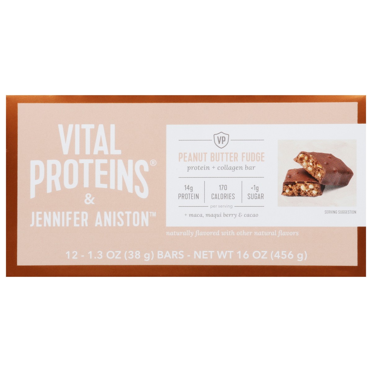 slide 4 of 13, Vital Proteins & Jennifer Aniston Peanut Butter Fudge Protein + Collagen Bar Bars - 12 ct, 12 ct