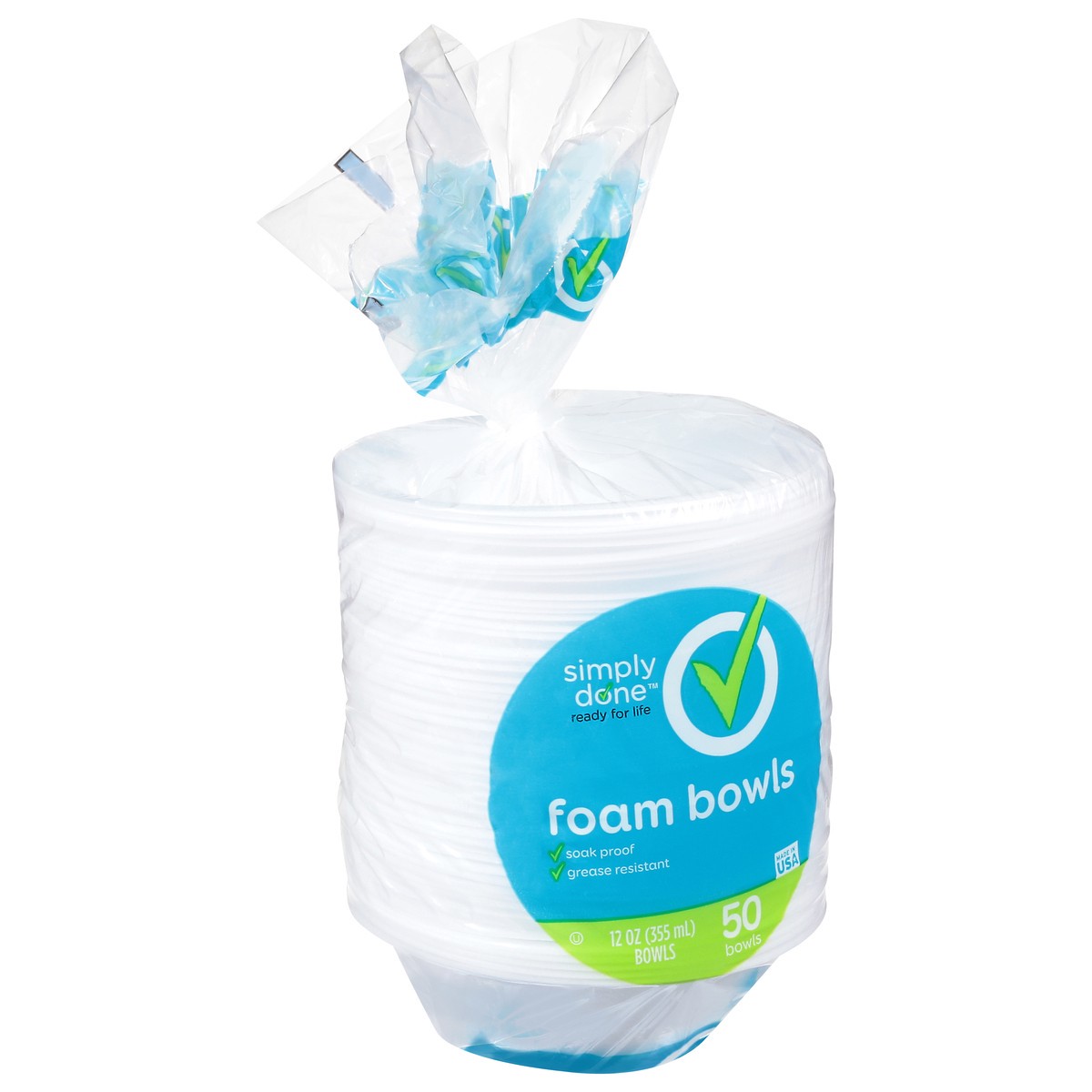 slide 6 of 13, Simply Done 12 Ounce Foam Bowls 50 ea, 50 ct