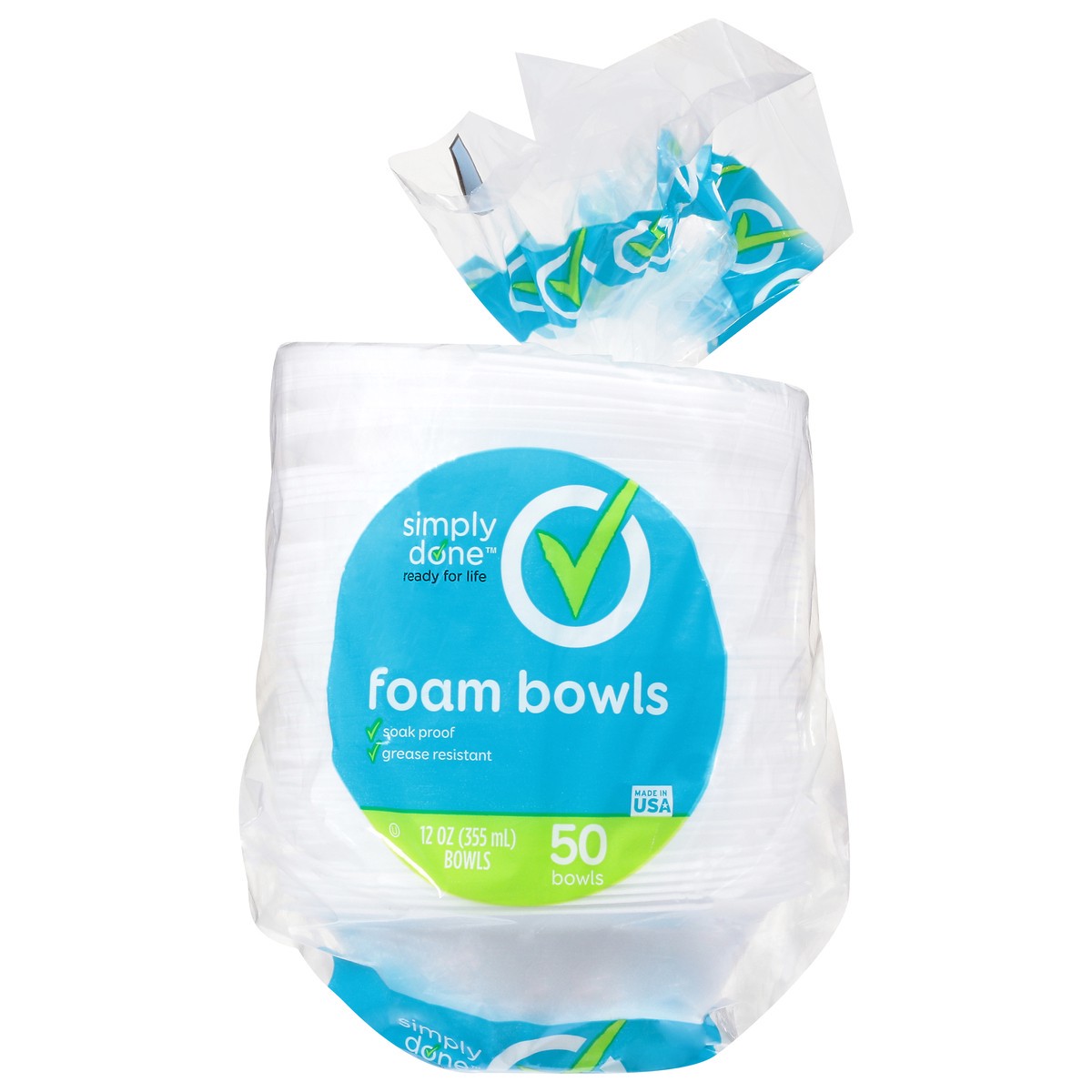slide 4 of 13, Simply Done 12 Ounce Foam Bowls 50 ea, 50 ct