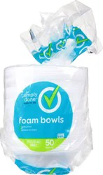 Simply Done 12 Ounce Foam Bowls 50 ea