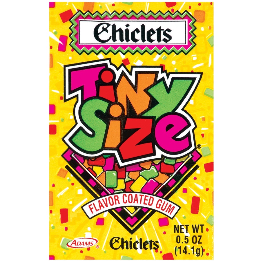 slide 1 of 2, Chiclets Tiny Size Flavor Coated Gum, 0.5 oz