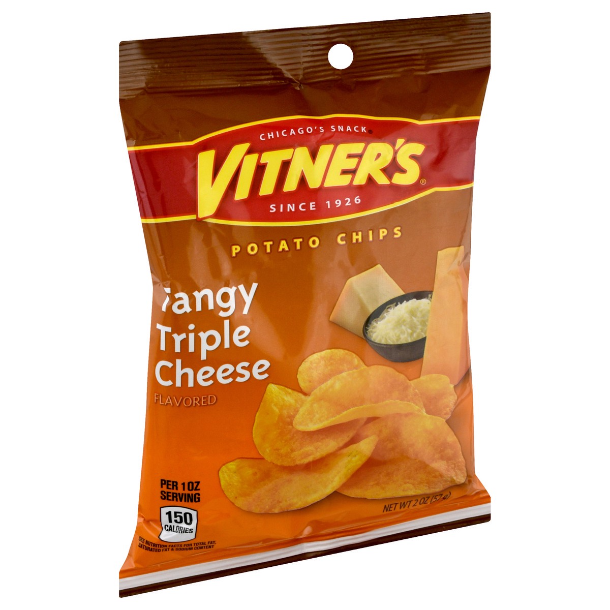 slide 10 of 13, Vitner's Tangy Triple Cheese Flavored Potato Chips 2 oz, 2 oz