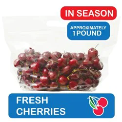 Fresh Red Cherries in Bag