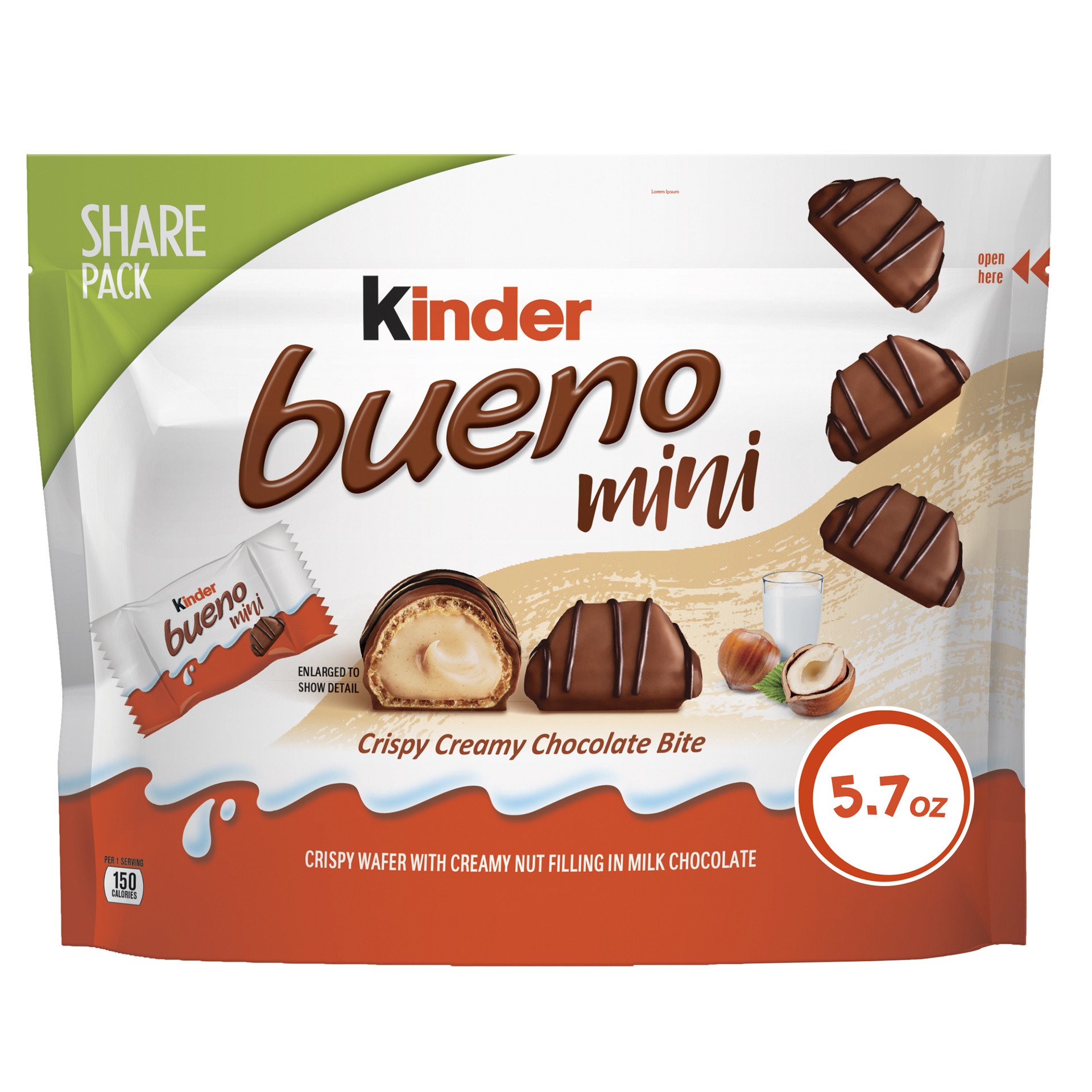 slide 1 of 11, Kinder Bueno Mini Crispy and Creamy Chocolate Bite Share Pack 5.7 oz, 5.7 oz