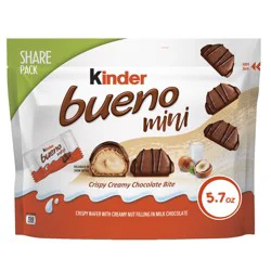 Kinder Bueno Mini Crispy and Creamy Chocolate Bite Share Pack 5.7 oz