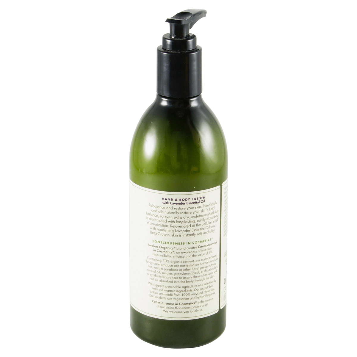 slide 3 of 3, Avalon Organics Nourishing Lavender Hand & Body Lotion 12 oz. Pump, 12 oz