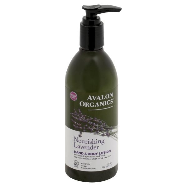 slide 1 of 3, Avalon Organics Nourishing Lavender Hand & Body Lotion 12 oz. Pump, 12 oz