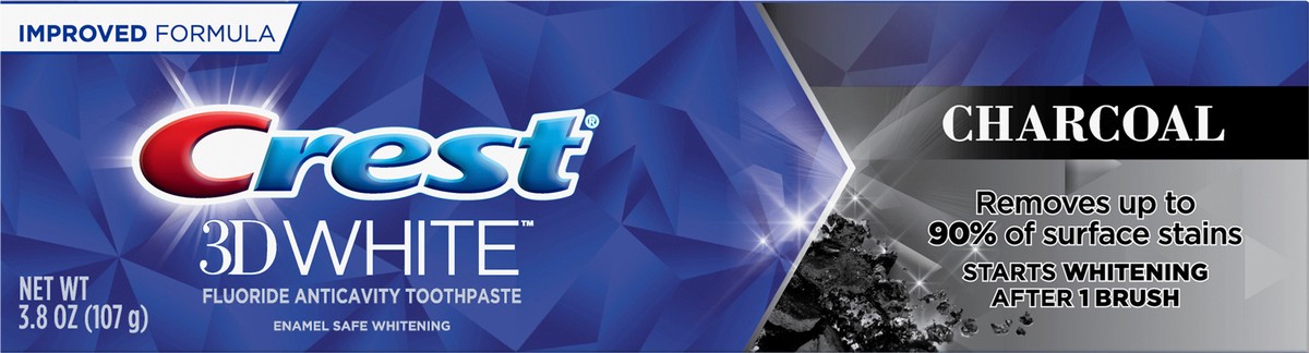 slide 2 of 2, Crest 3D White Fluoride Anticavity Toothpaste, Charcoal, 4.1 oz