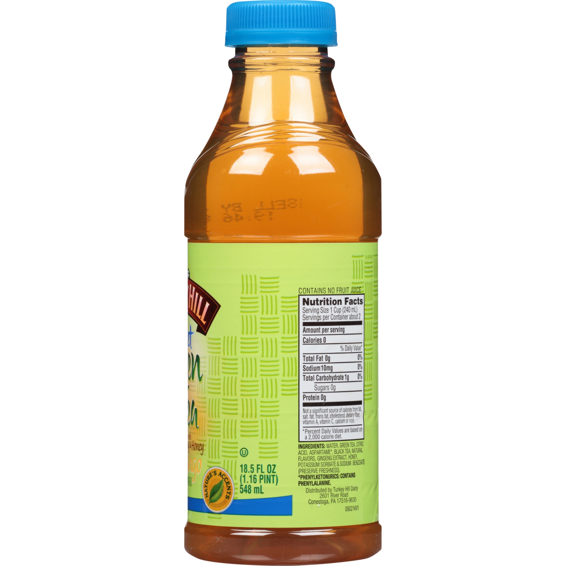 slide 3 of 6, Turkey Hill Diet Mango Green Tea, 18.5 fl oz