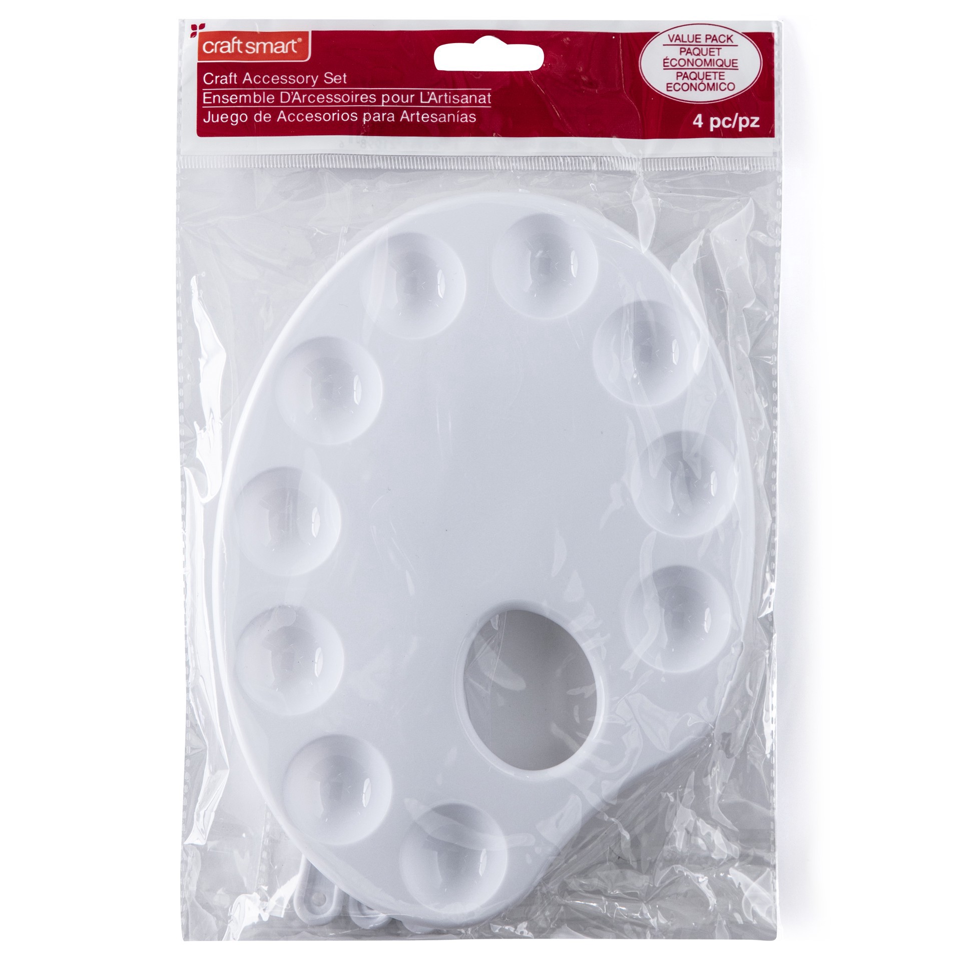 slide 5 of 5, Paint Palette With Painting Knives By Craft Smart, palette holds 10 colors