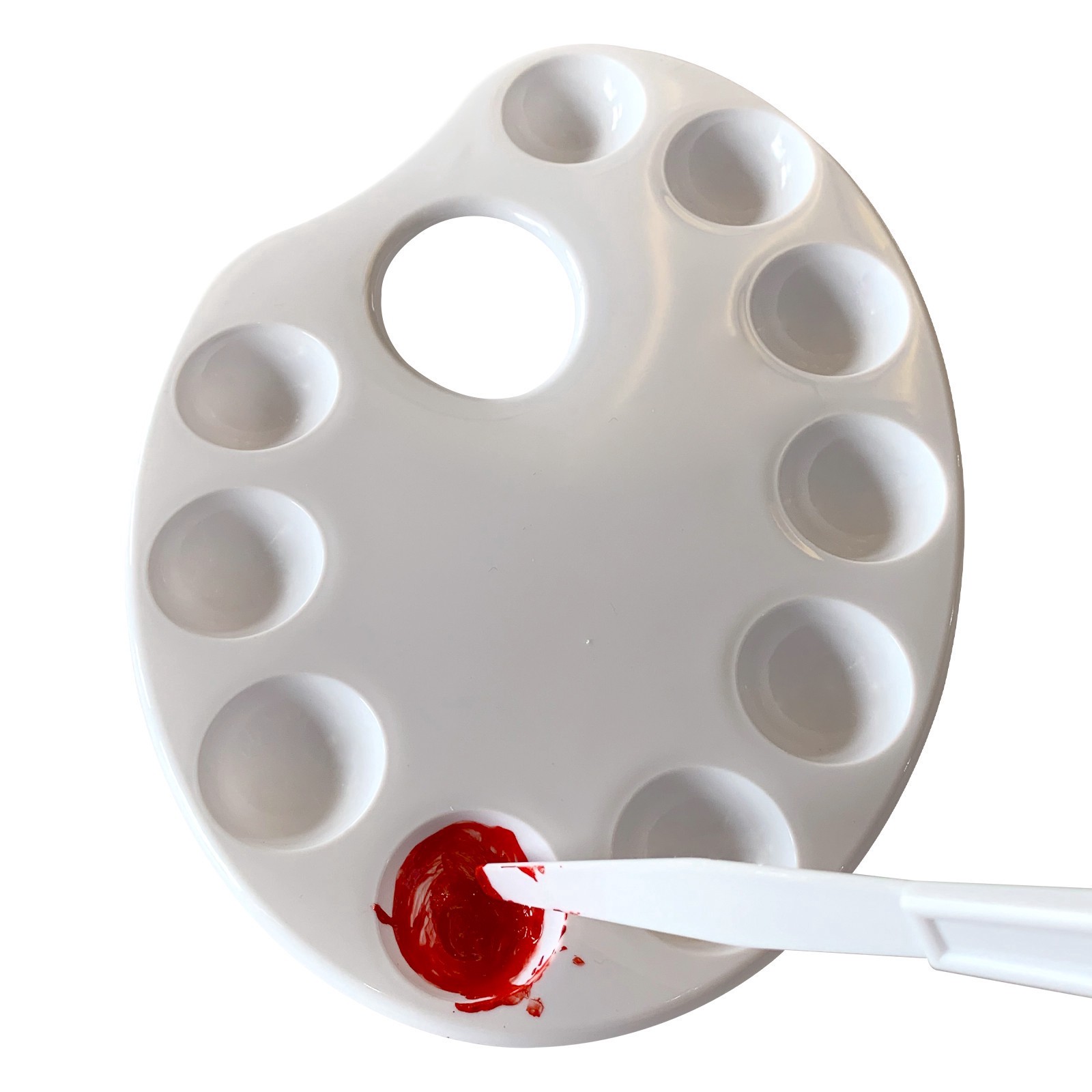 slide 3 of 5, Paint Palette With Painting Knives By Craft Smart, palette holds 10 colors