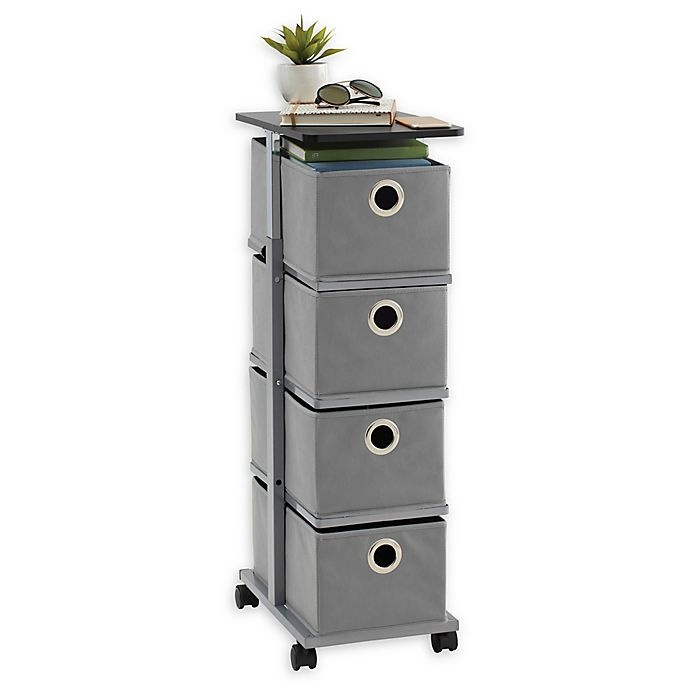 slide 1 of 4, Studio 3B 4-Drawer Storage Cart - Grey, 1 ct