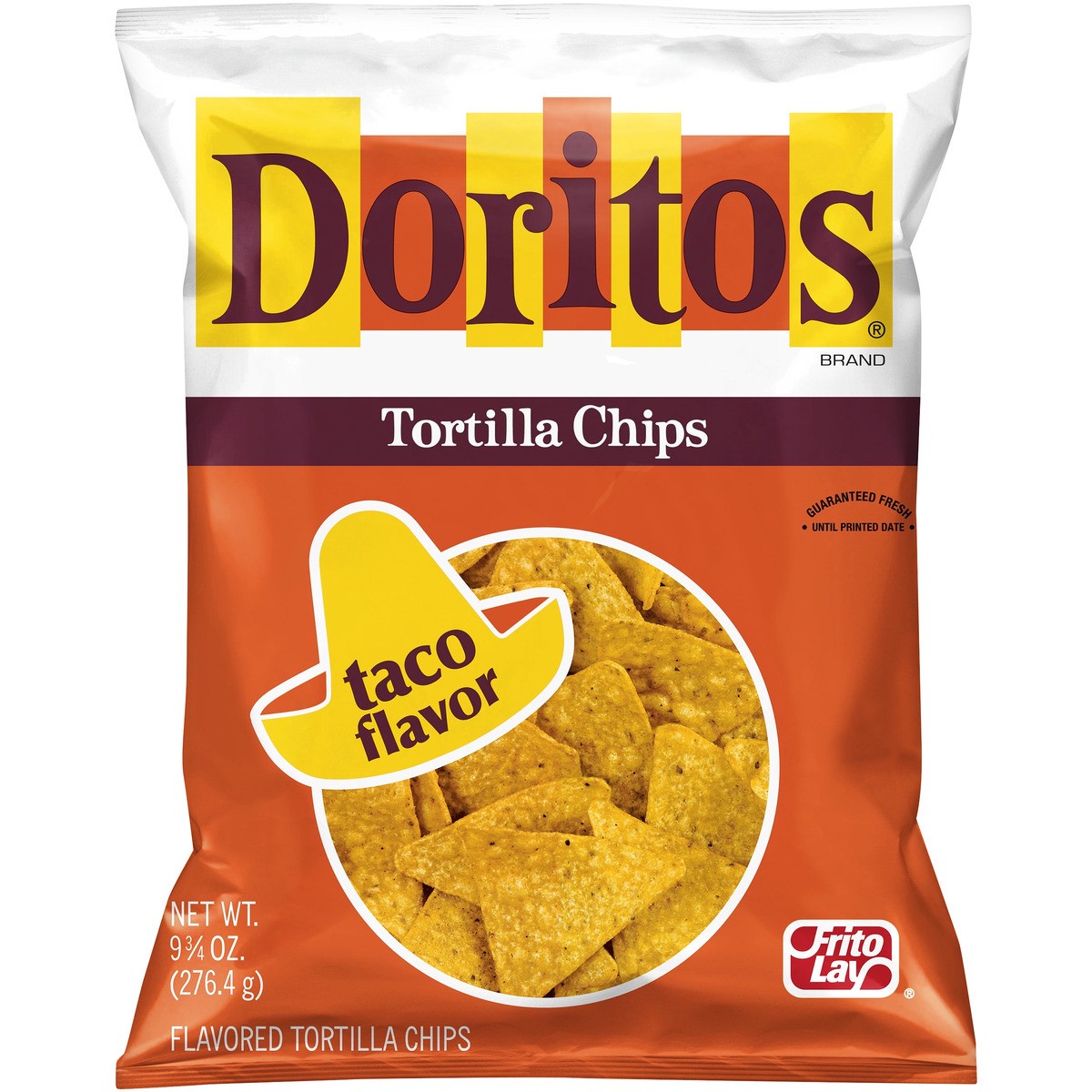 slide 1 of 3, Doritos Flavored Tortilla Chips Taco 9 3/4 Oz, 