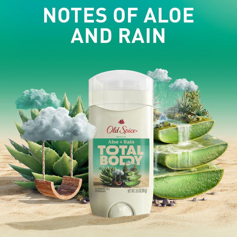 slide 3 of 11, Old Spice Total Body - Whole Body Deodorant - Aloe and Rain - 3oz, 3 oz