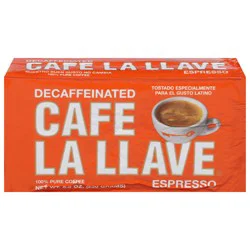 Café La Llave Decaffeinated Espresso Coffee - 8.8 oz