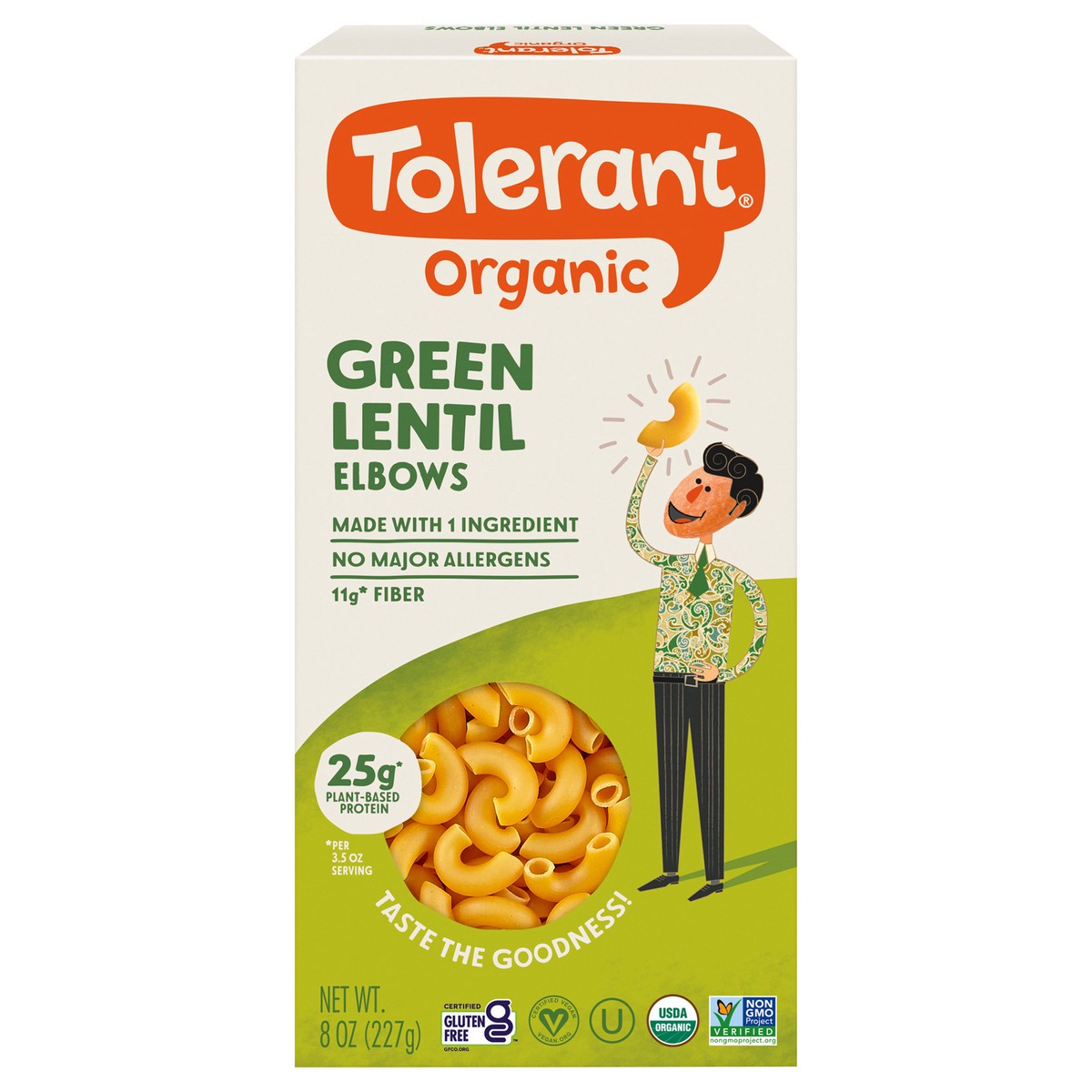 slide 1 of 10, Tolerant Green Lentil Organic Elbows 8 oz, 8 oz